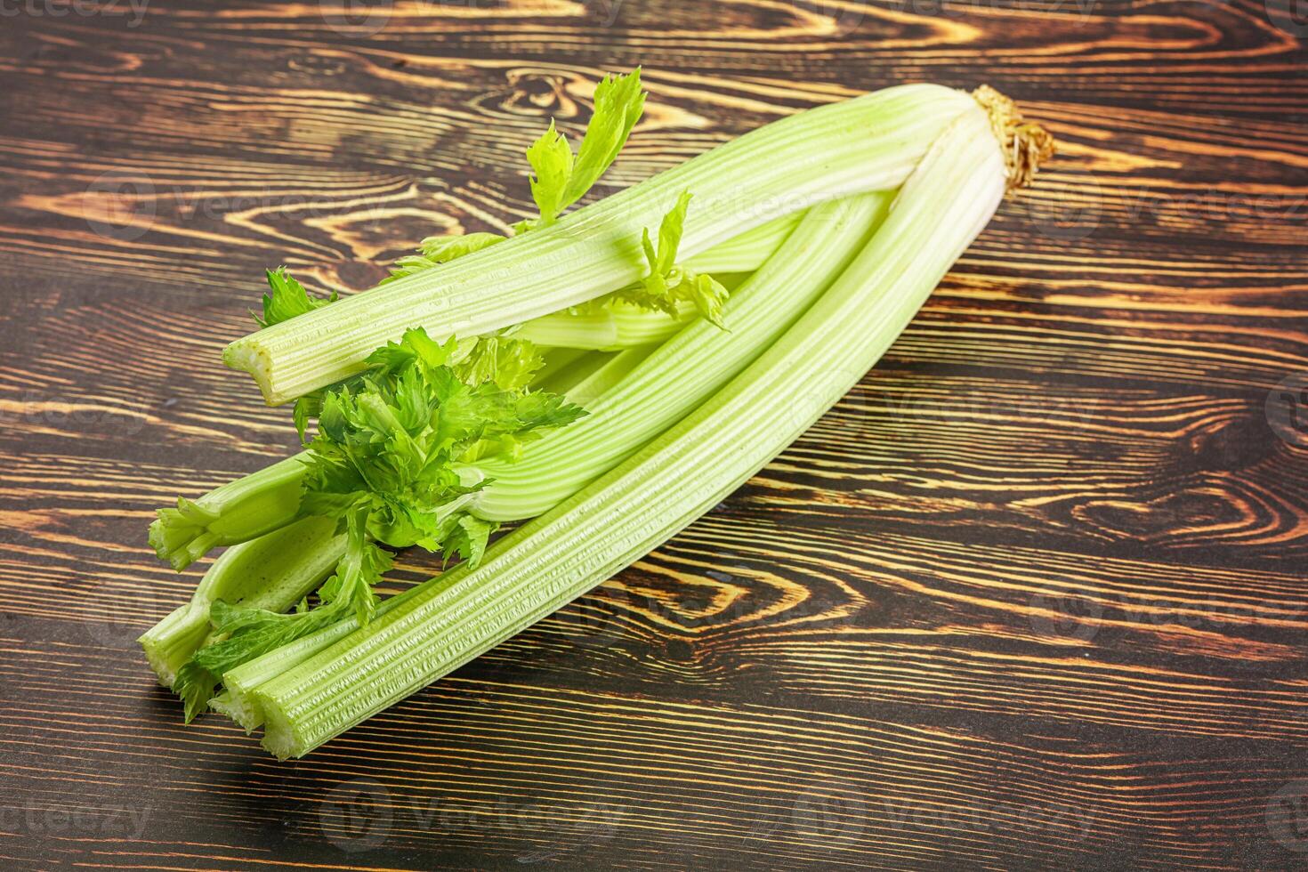 Vegan cuisine - raw celery stem photo