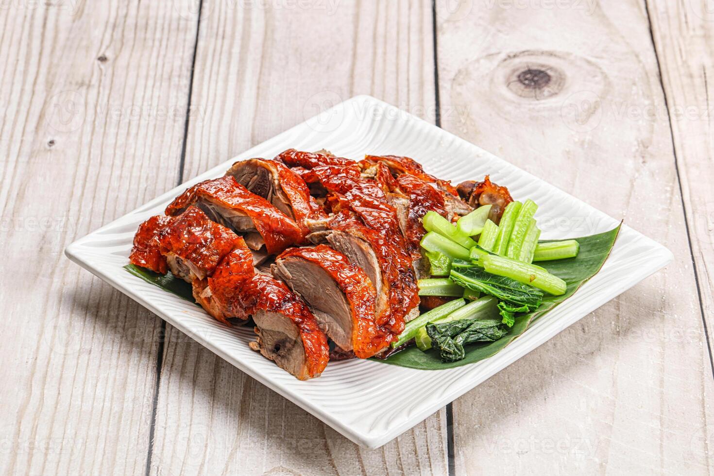 Asian cuisine - roasted duck with skin photo