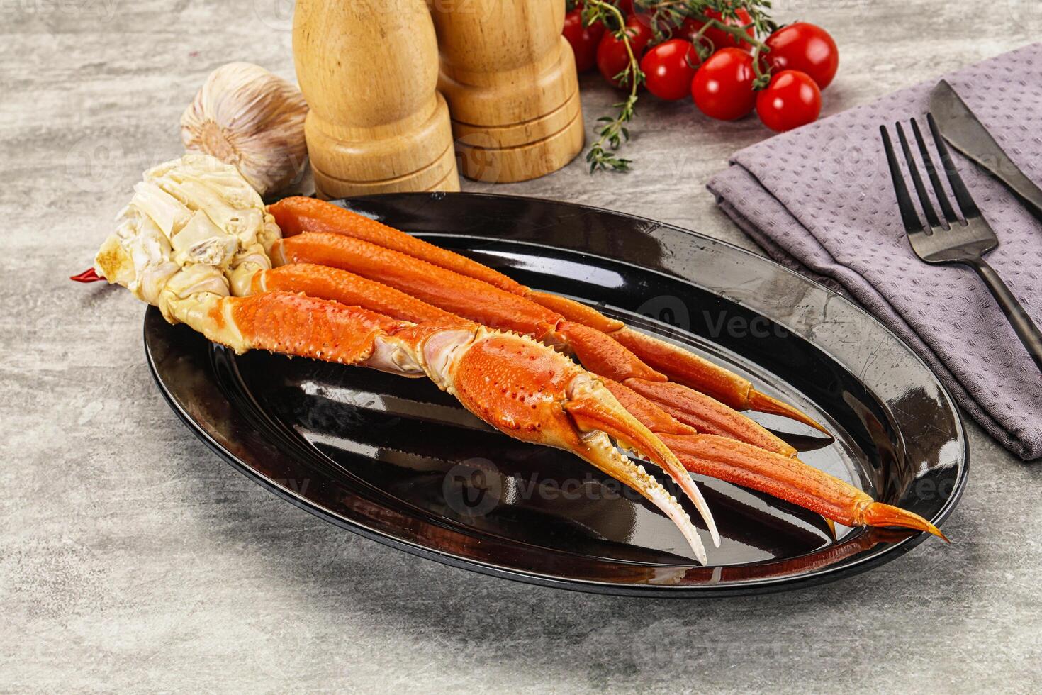 Delicous luxury crab claw legs photo