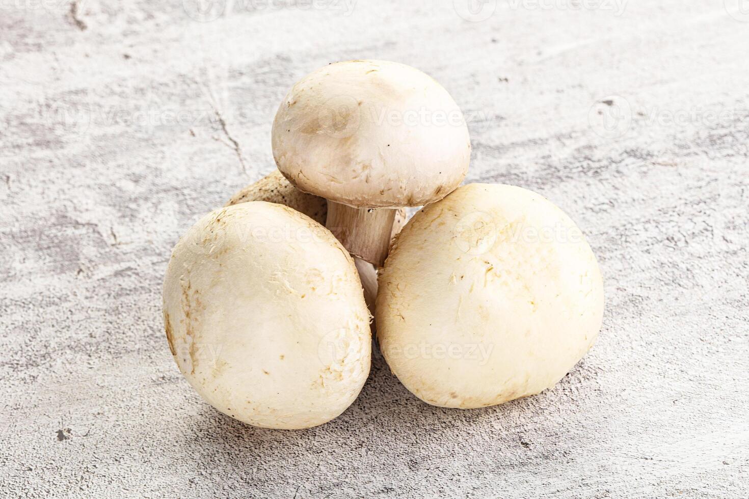 Natural organic ripe champignon mushrooms photo