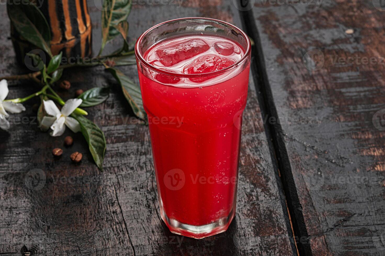 Cocktail with sweet watermelon juice photo