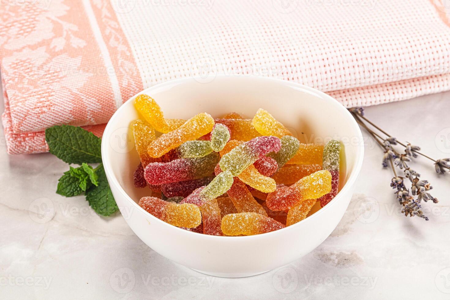 Sweet and sour marmalade worms photo