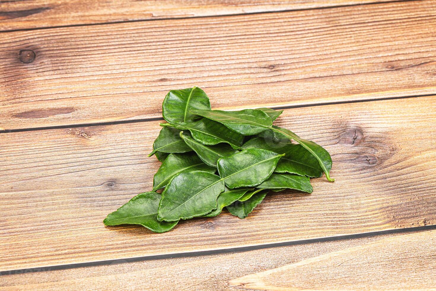 Thai cuisine - Kaffir lime leaves photo