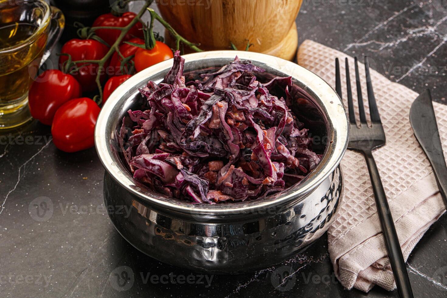 Coleslaw salad with cabbage and carrot photo