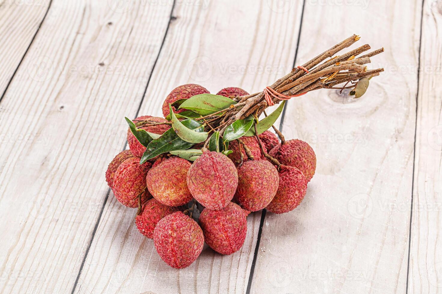 Sweet juicy tropical exotic lychee photo