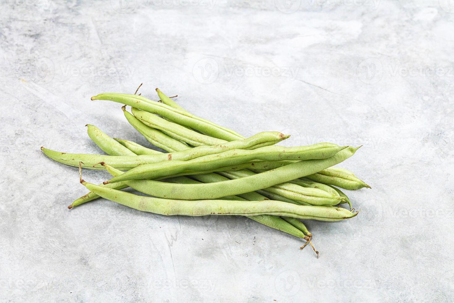 Raw fresh young green bean photo
