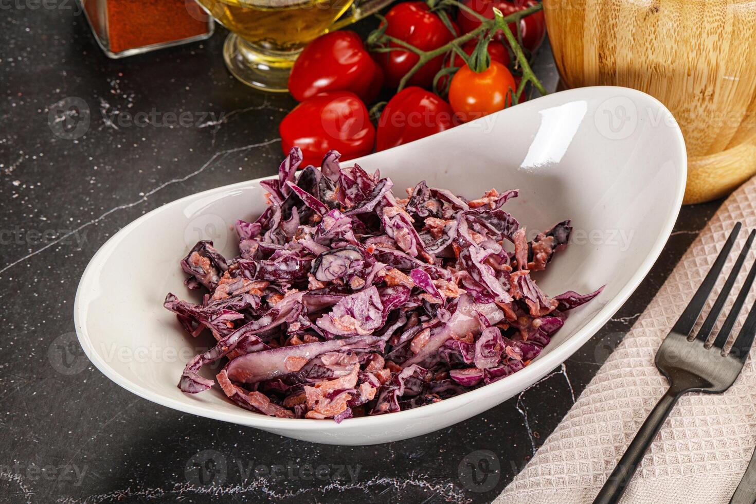 Coleslaw salad with cabbage and carrot photo