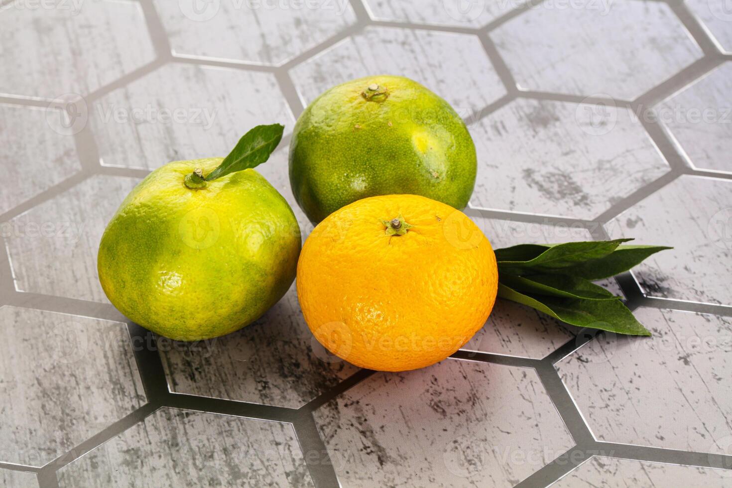 Fresh ripe sweet juicy mandarins photo
