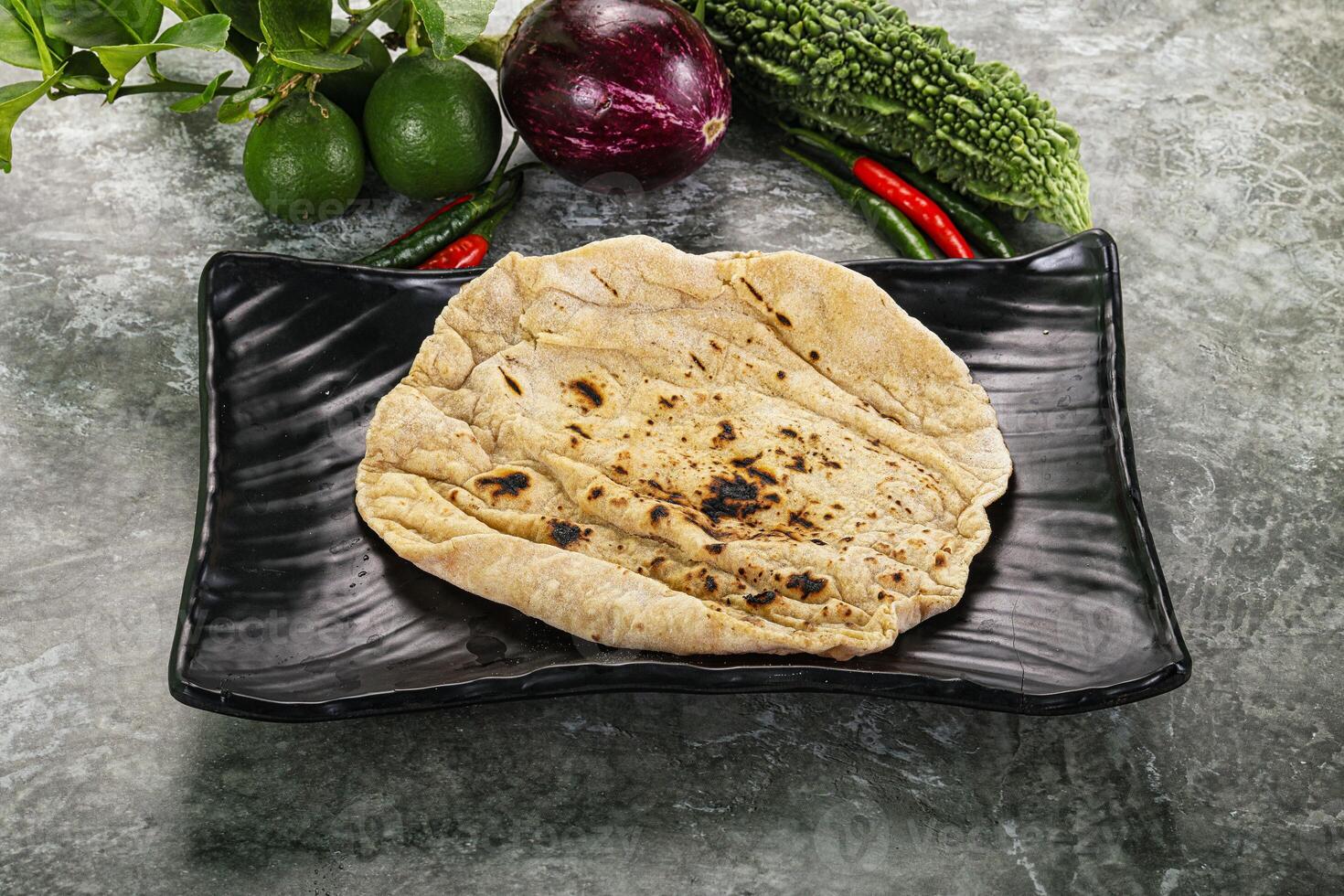 Indian traditional tandori bread - Roti photo