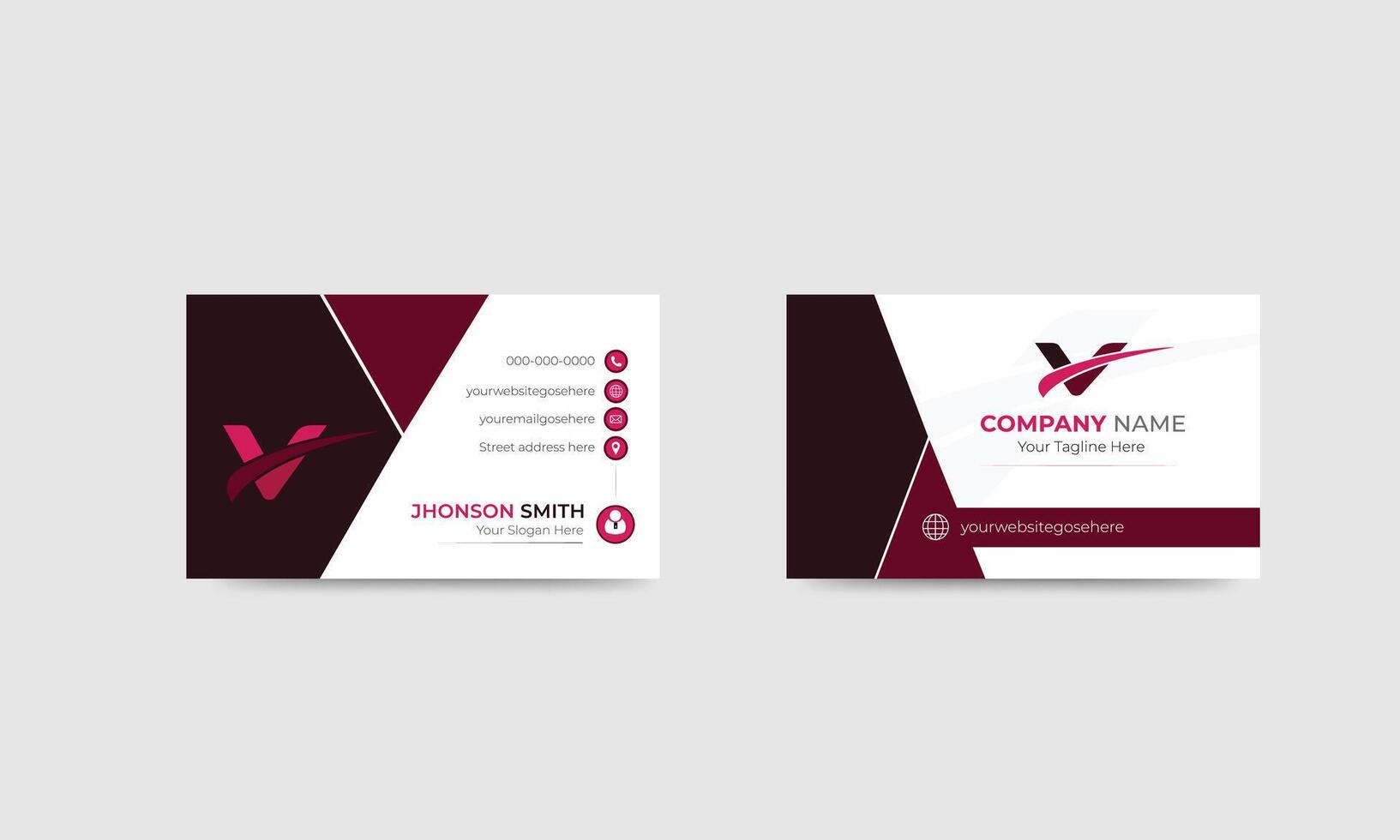 Creative modern business card design vector