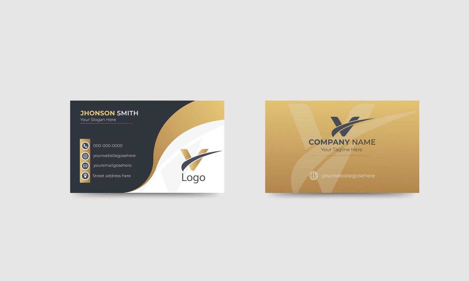 Creative modern business card design vector