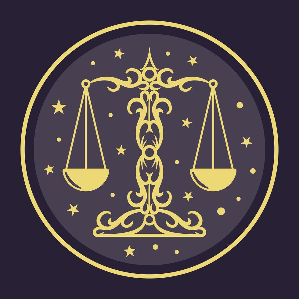 Libra Zodiac Sign A Unique Artistic Representation Exploring Its Various Aspects and Meanings. astrological signs, celestial objects, astrology, mystical, space, predict the future vector