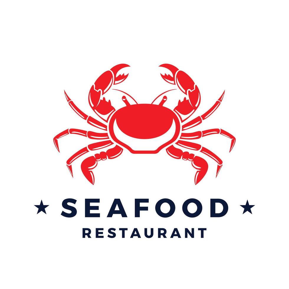Local fresh crab icon. Seafood emblem, template. illustration in minimalistic style. Ideal for logos, signs, websites, culinary branding and marketing vector