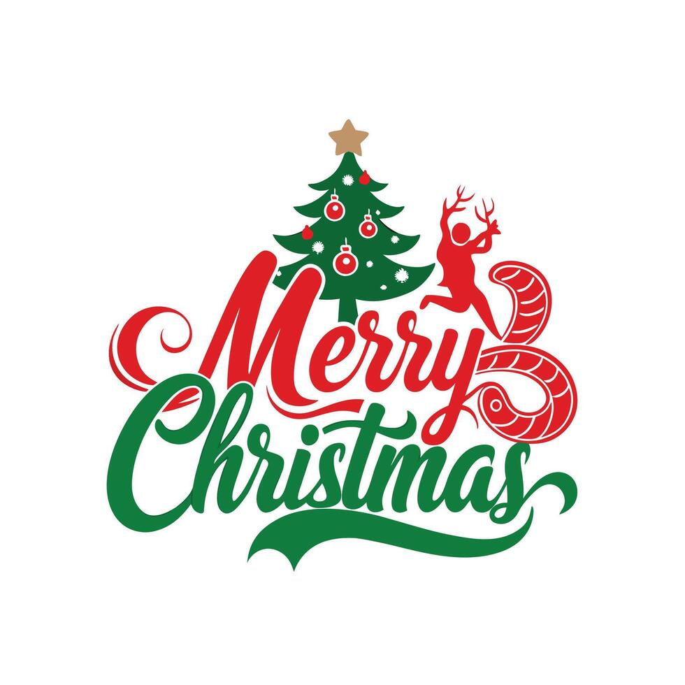 merry christmas card with text merry Christmas in floral style font vector