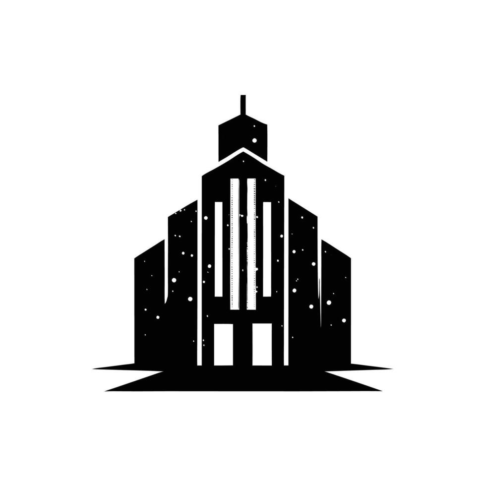 Trendy Logo of Building Icon Silhouette Design vector