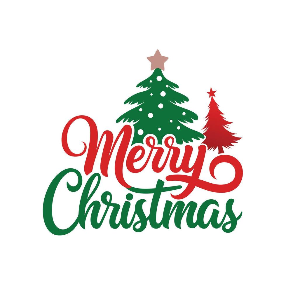 Spread Holiday Cheer with Merry Christmas Typography A Christmas Day Concept Full of Festive Decorations Gifts and Warm Wishes vector