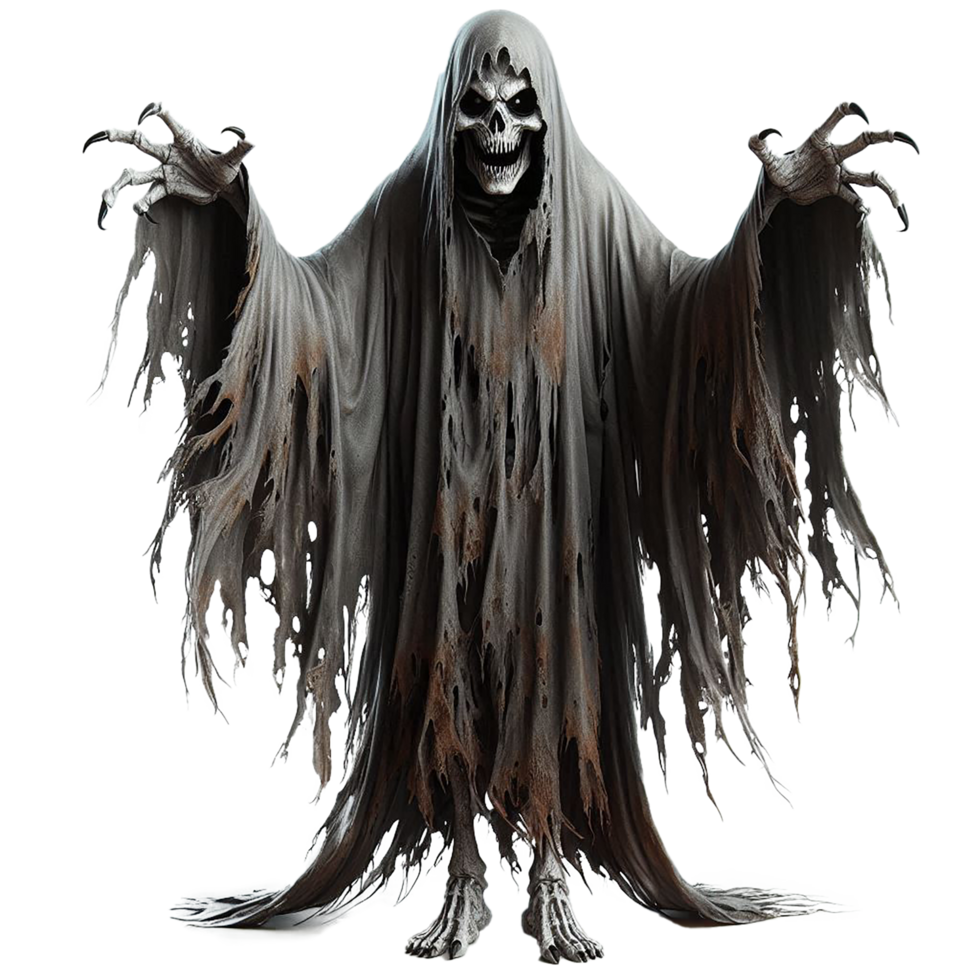 Realistic scary ghost for Halloween or black friday design png