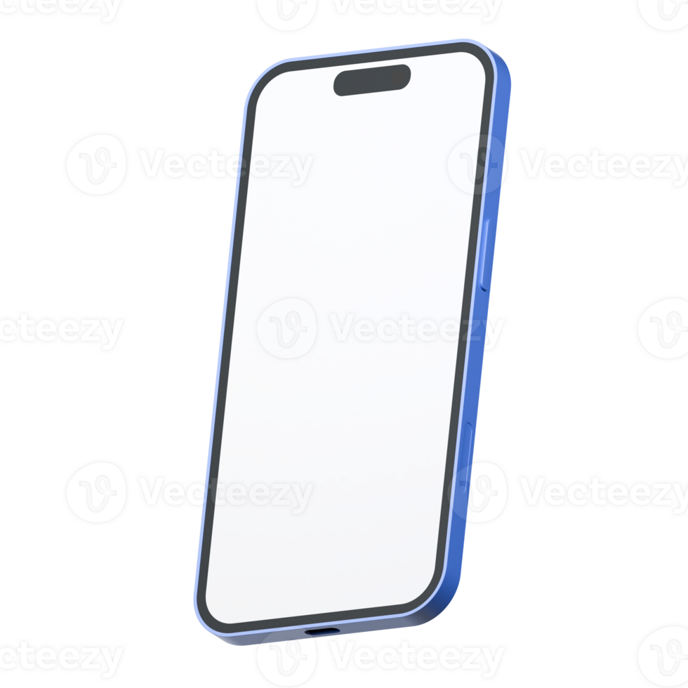 3D Rendered Blank Phone 16 Smartphone Mockup png
