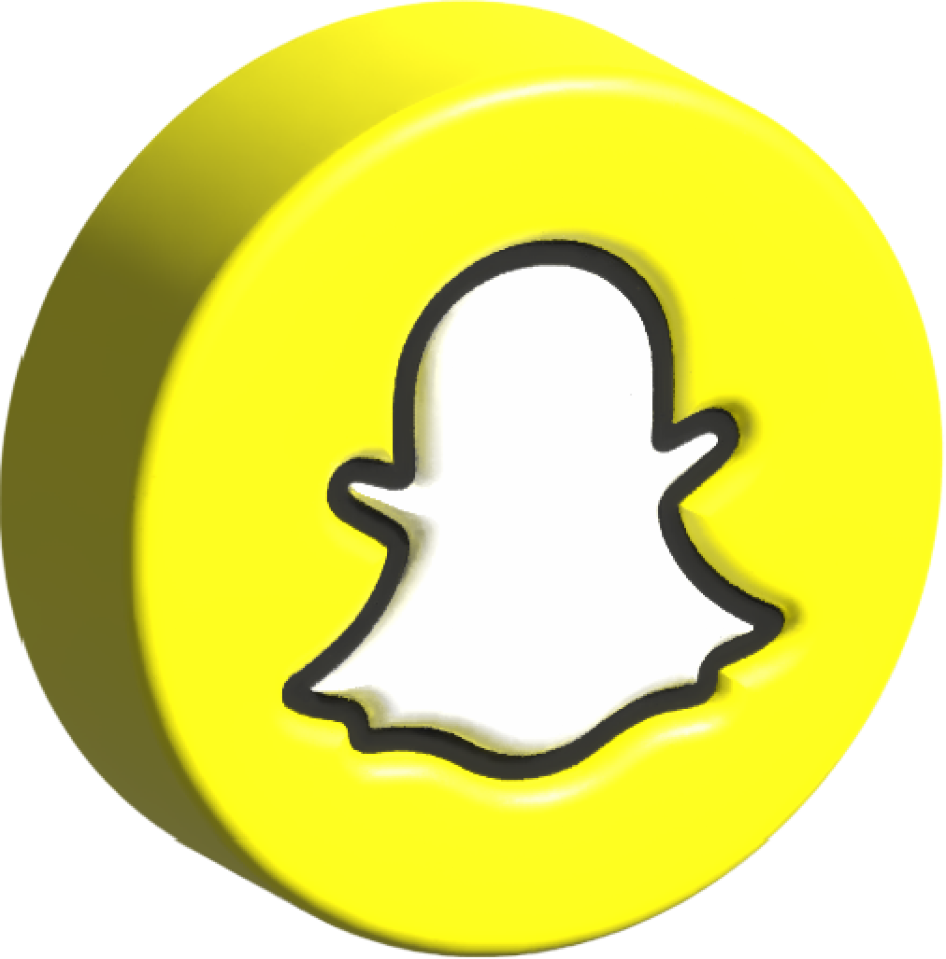 Snapchat 3D Social Media Logo 50343837 PNG