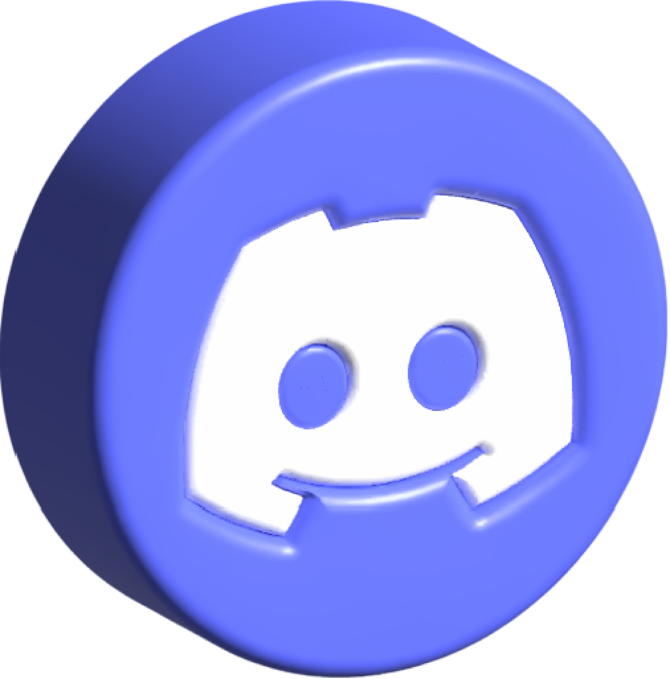 Discord 3D Social Media Logo png