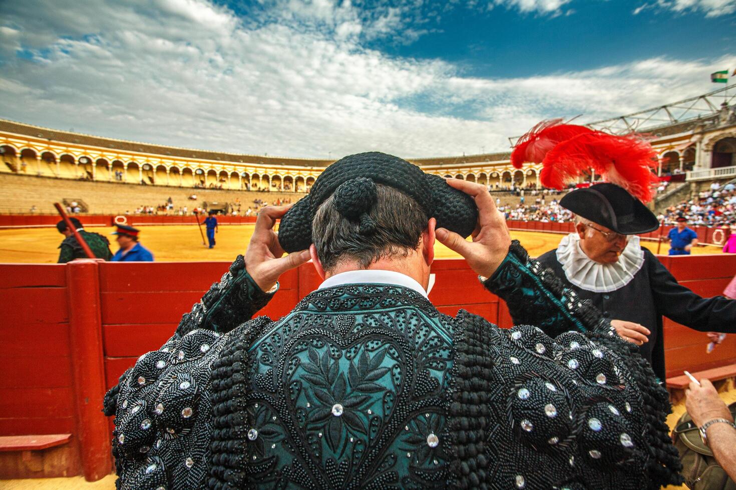 Seville, Spain, 09 10 2006, Matador Montera Moment photo