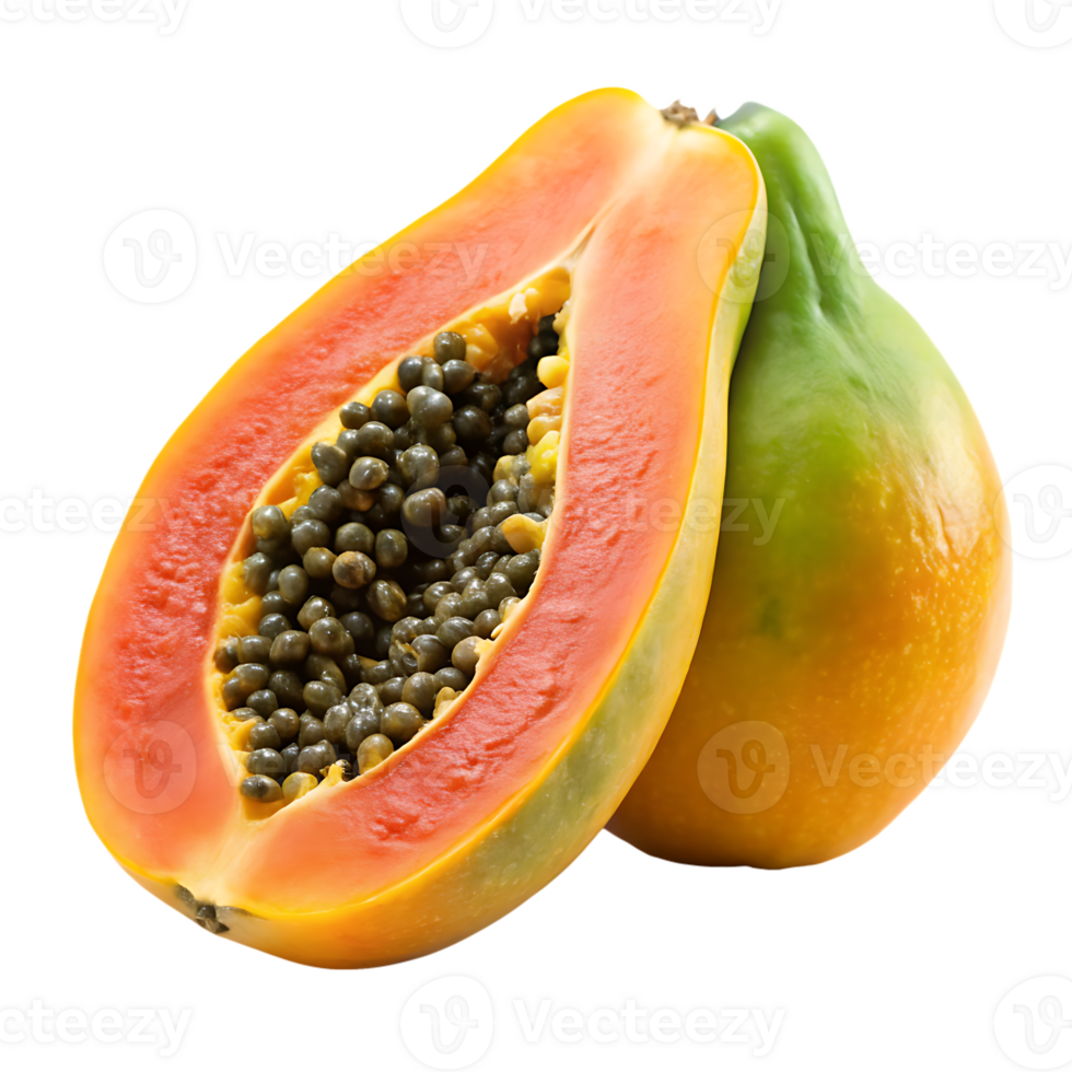 papaya isolated on transparent background png