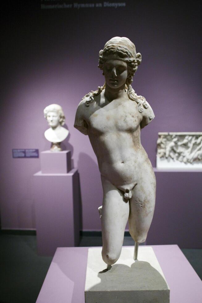 Berlin, Germany, July 24 2009, Youthful Statue of Dionysus Displayed at Pergamon Museum in Berlin photo