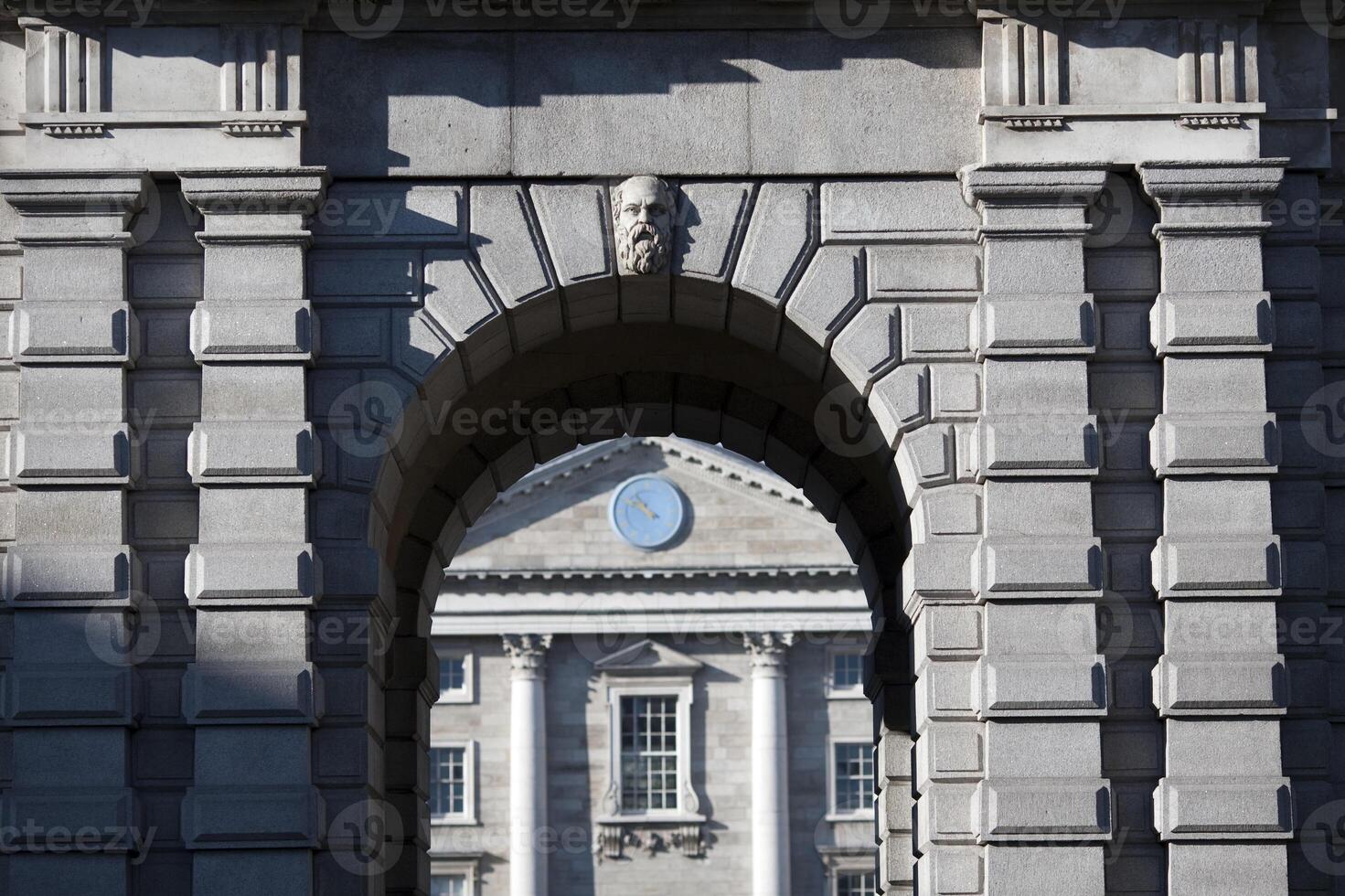 Arc of Trinity College Reveals Historic Architecture in Dublin, Ireland photo