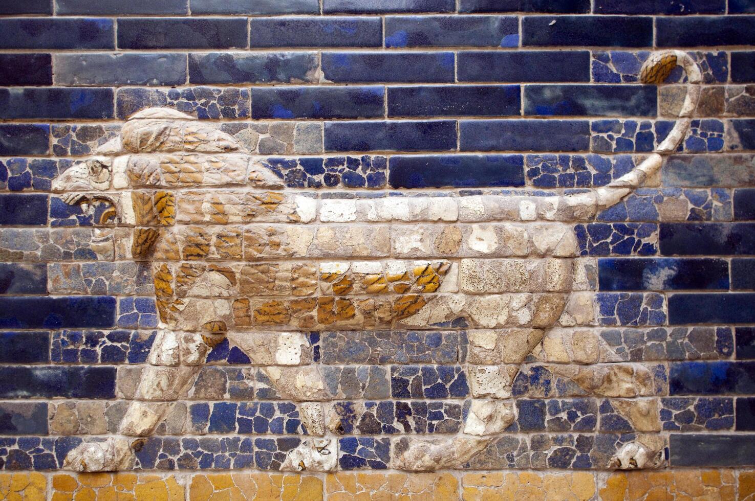 Berlin, Germany, July 24 2009, Lion Sculpture From the Ishtar Gate at Pergamon Museum in Berlin, Germany photo