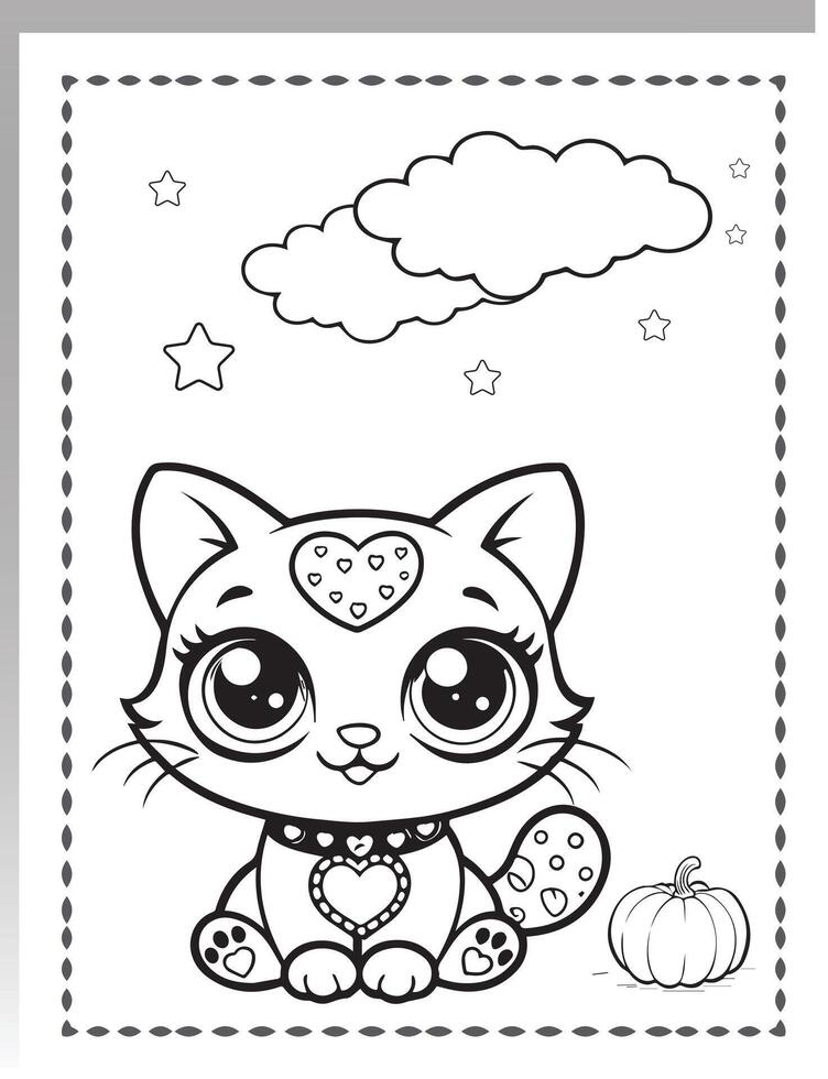 Cat Coloring Pages vector