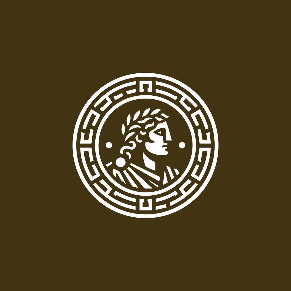 Ancient medallion logo vector