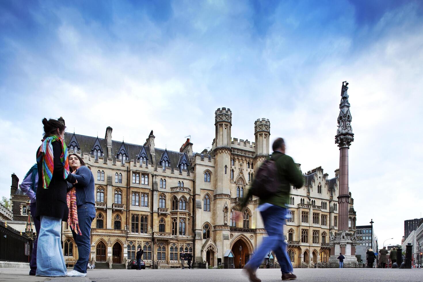 London, UK, May 2 2009, Broad Sanctuary Building in Westminster With People Walking by in London photo
