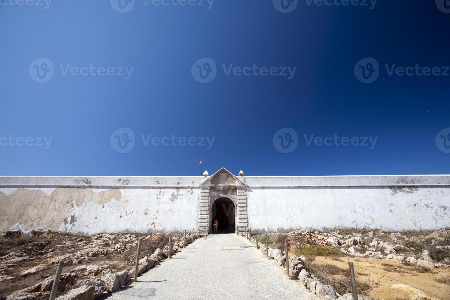 Front View of Sagres Fortress in Vila Do Bispo, Faro Region, Portugal photo