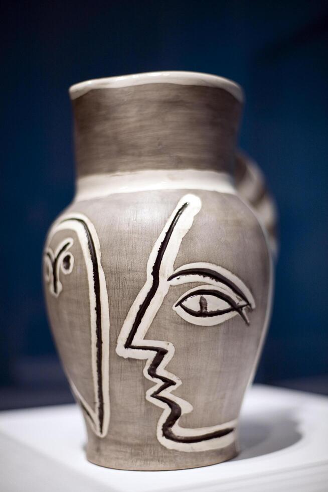 Seville, Spain June 22 2007, Picassos Ceramic Vase on Display at Sevilles Museo De Bellas Artes photo