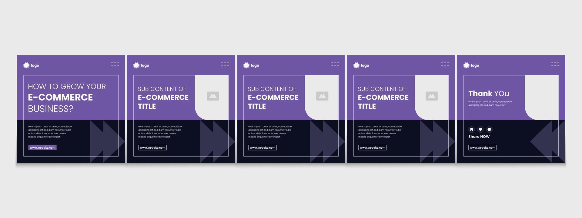 Editable carousel post, creative social media carousel template, modern and editable business carousel template design vector
