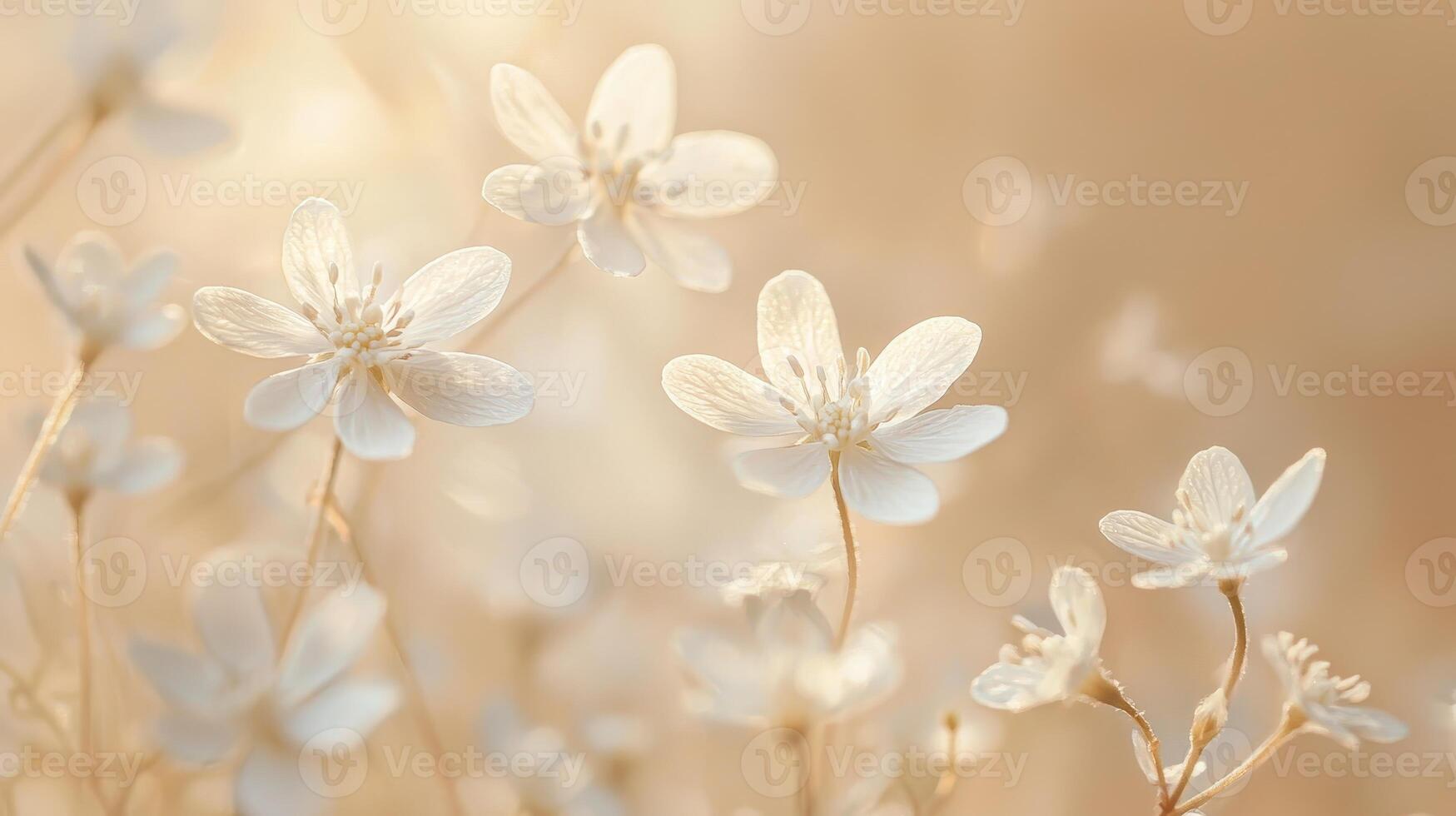May flowers are illuminated by light that makes them look warm photo