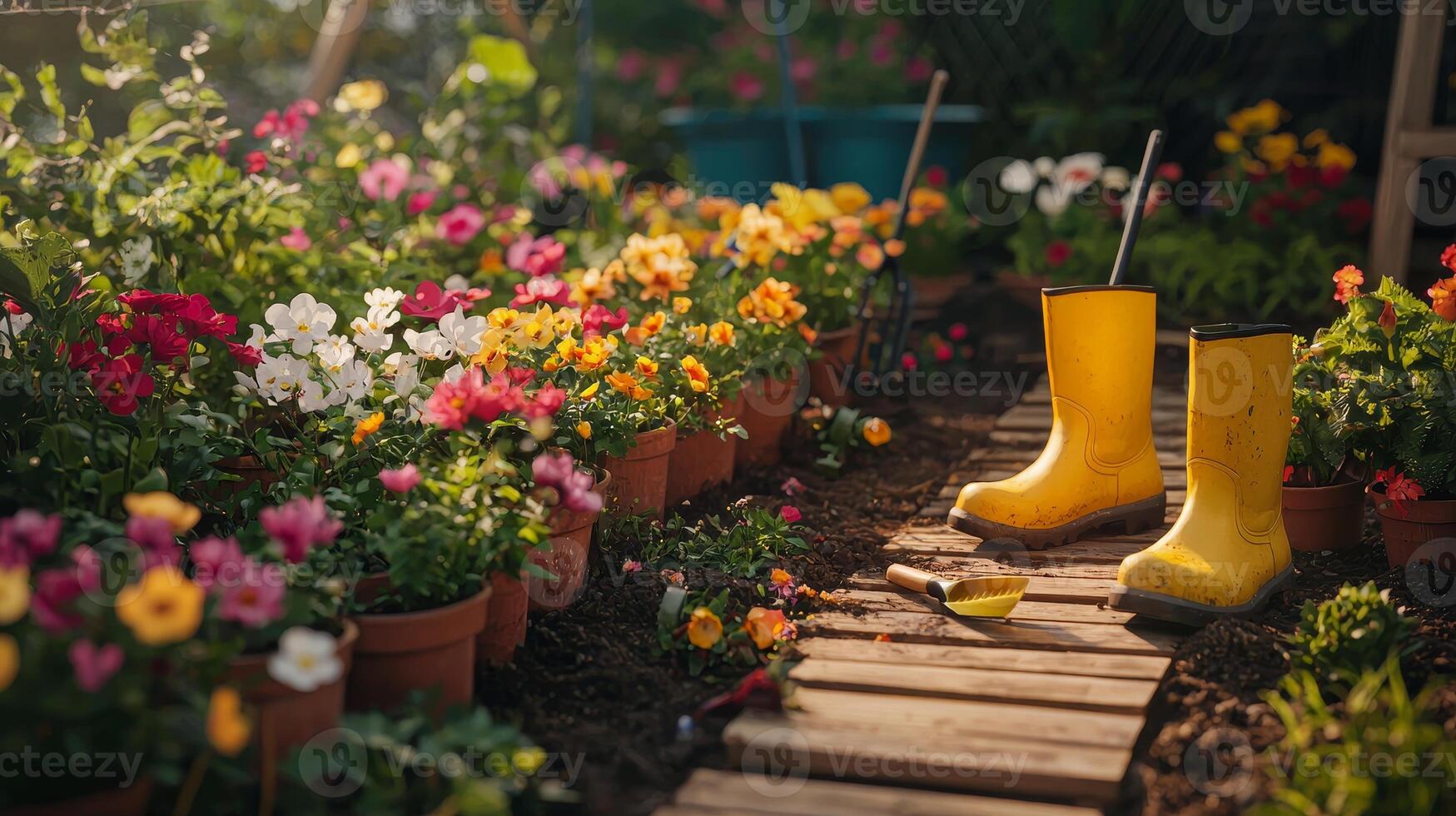 beautiful and cool looking flower garden photo