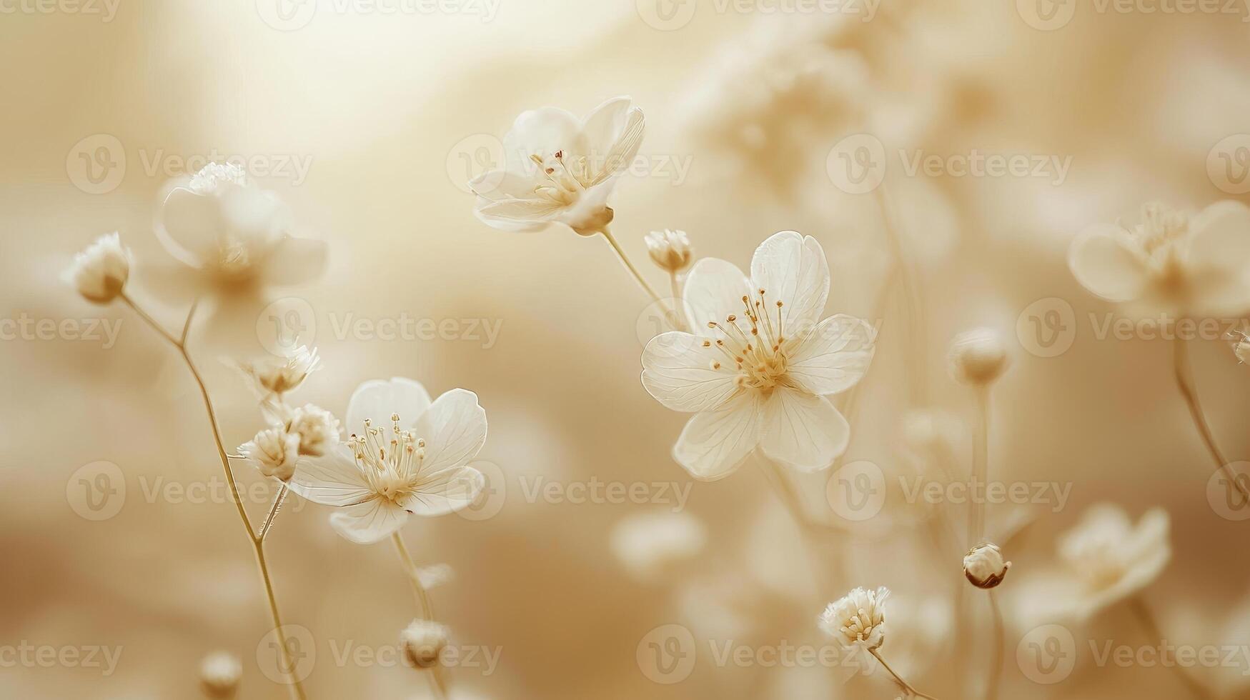 May flowers are illuminated by light that makes them look warm photo
