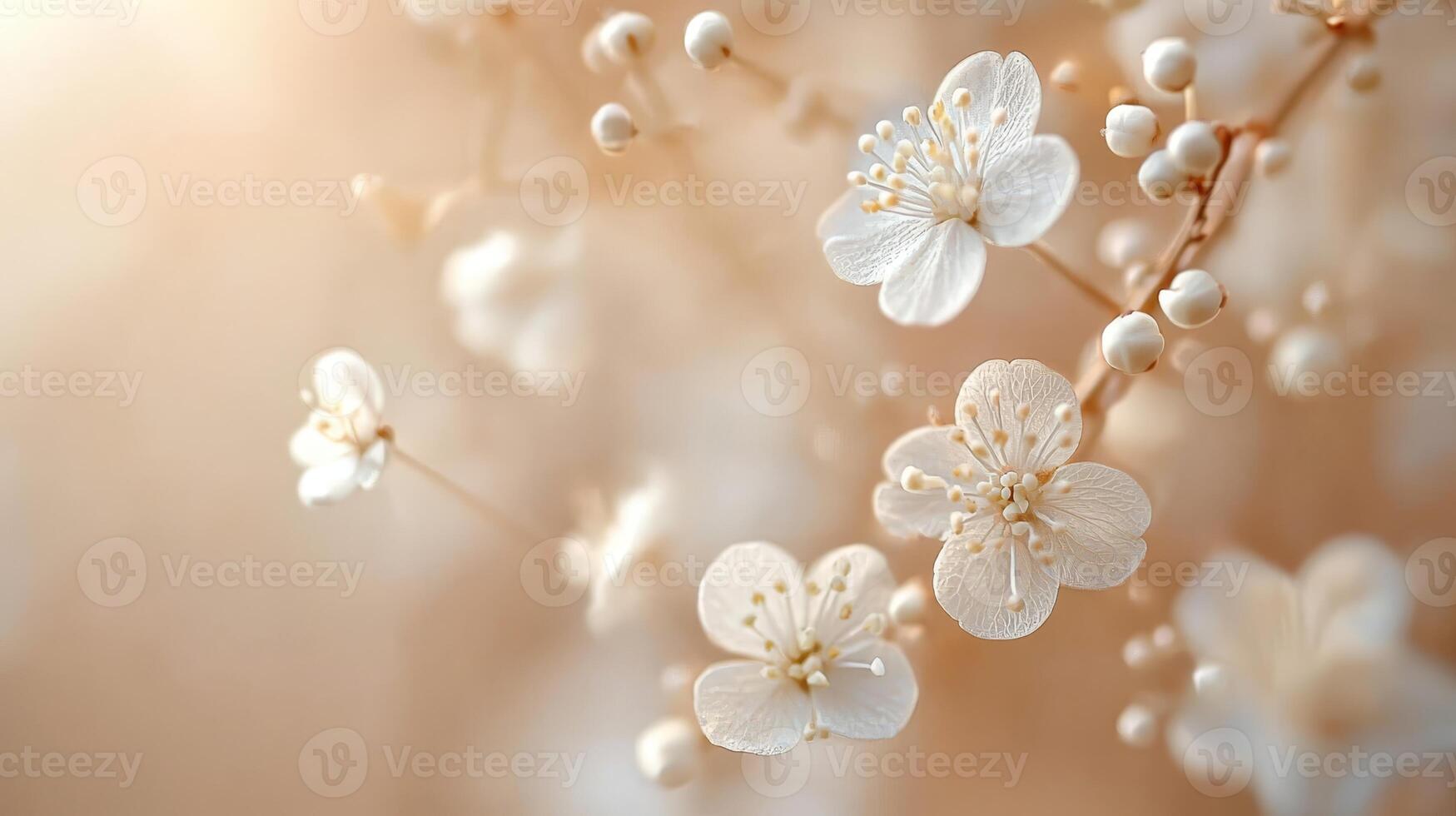 May flowers are illuminated by light that makes them look warm photo