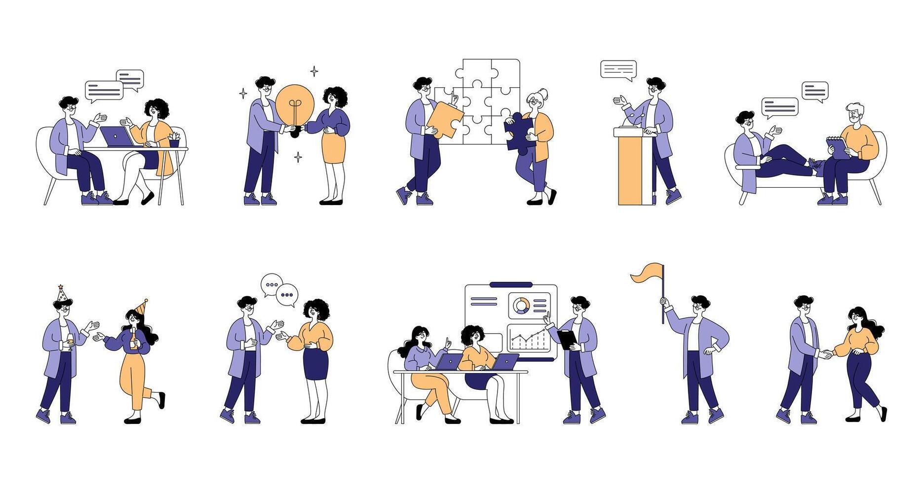 Business Man. Flat Illustration vector