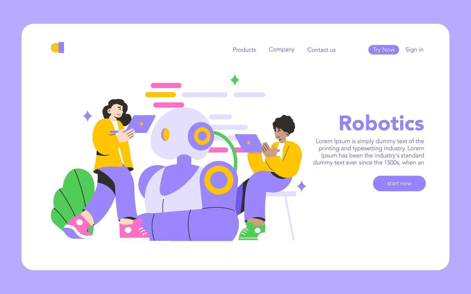 Collaborative Learning. Flat Illustration vector