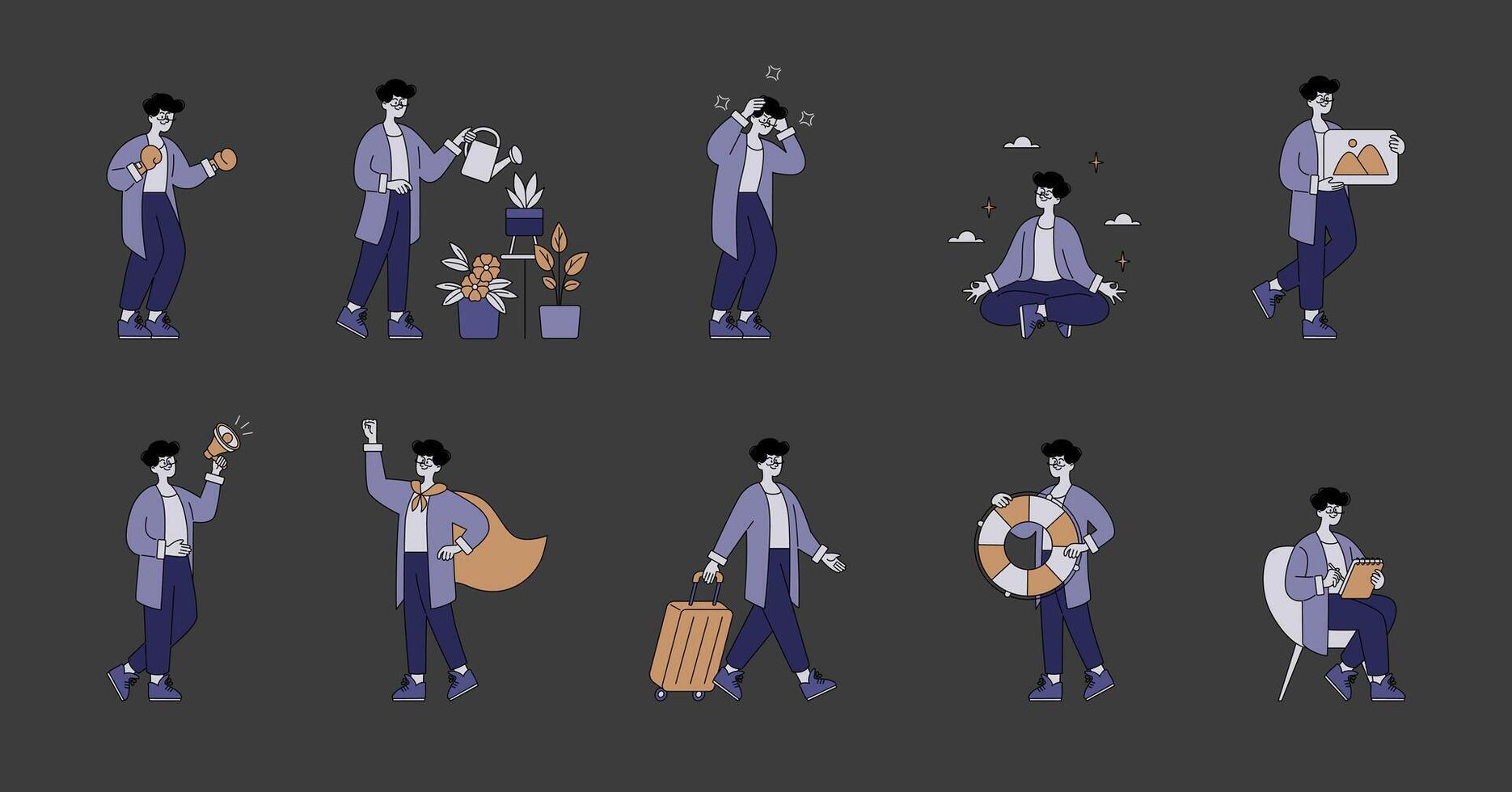 Business Man. Flat Illustration vector