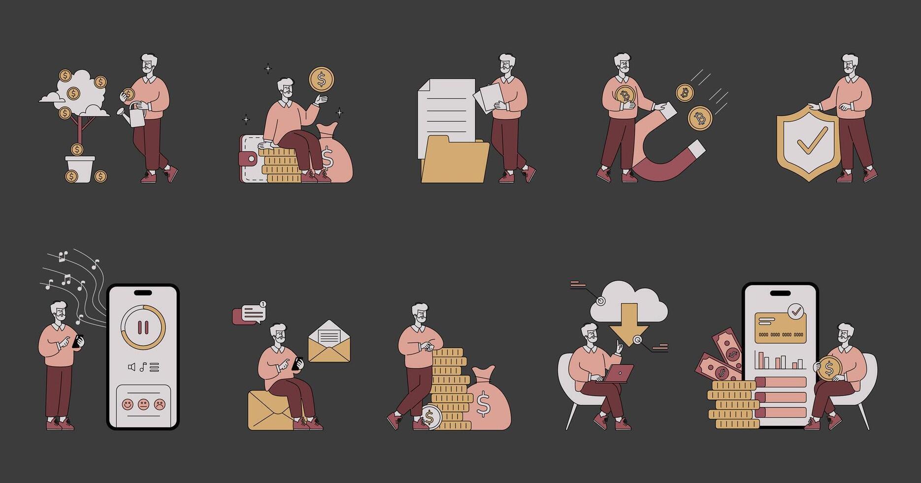 Business People. Flat Illustration vector