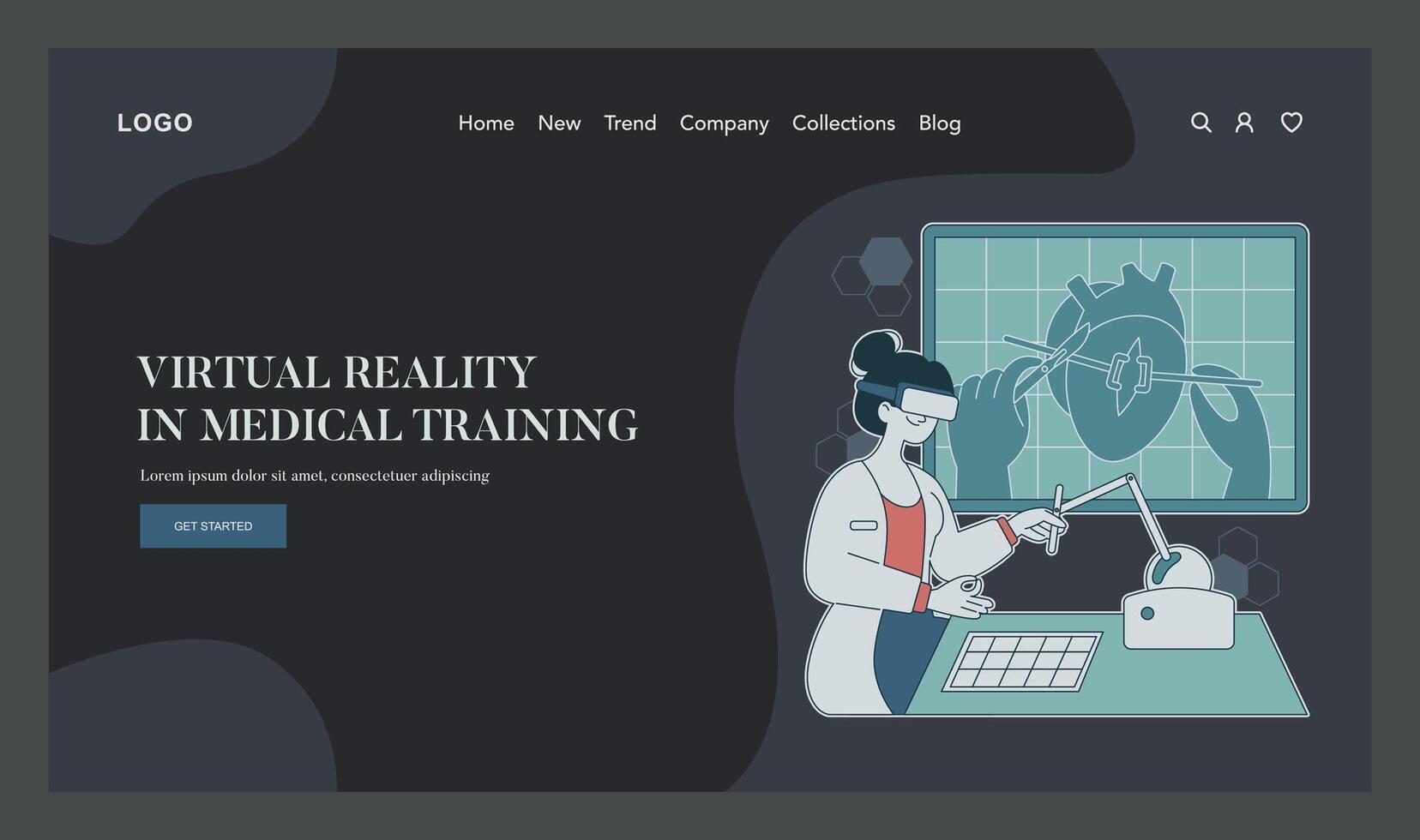 Medical Technology. Flat Illustration vector