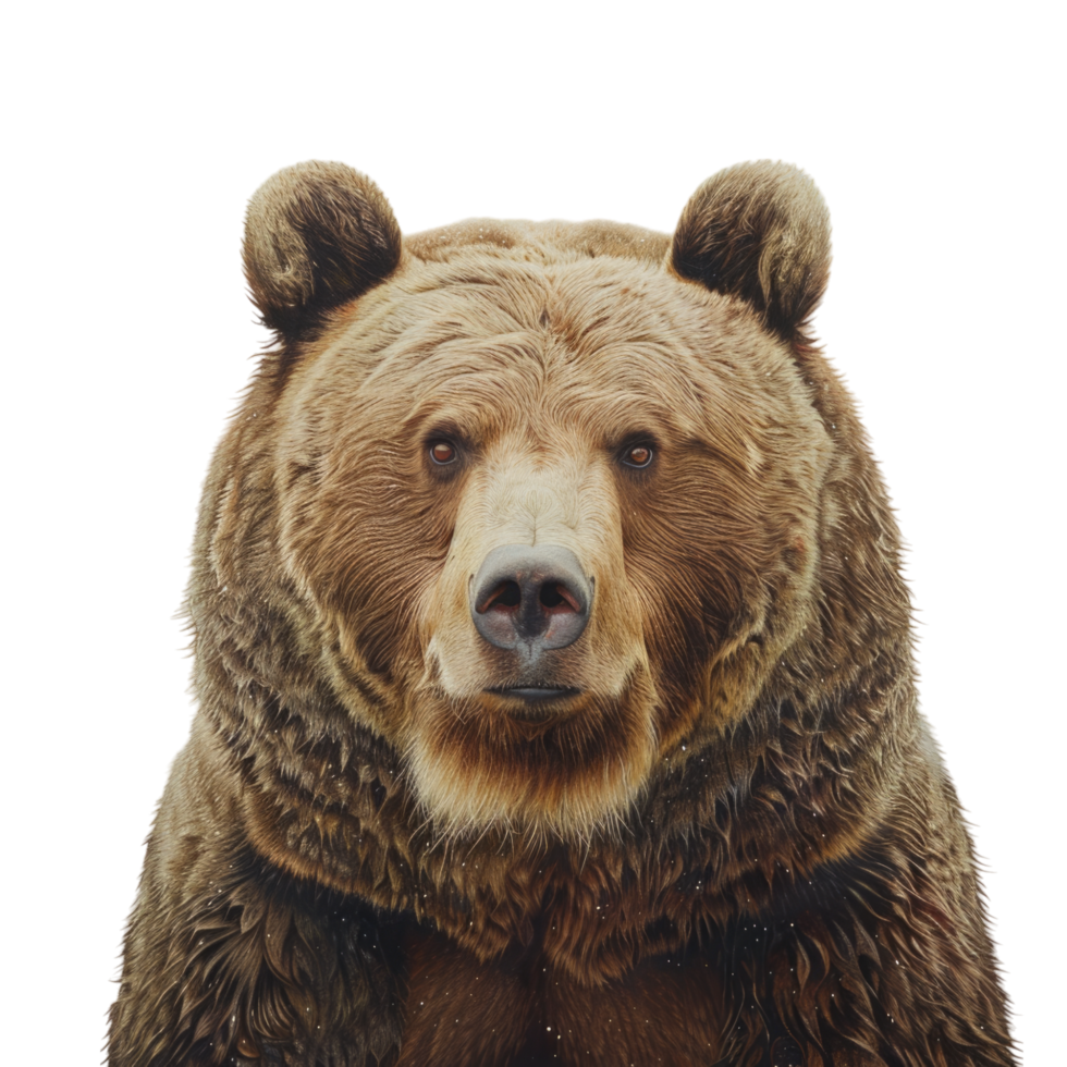 Grizzly bear face png