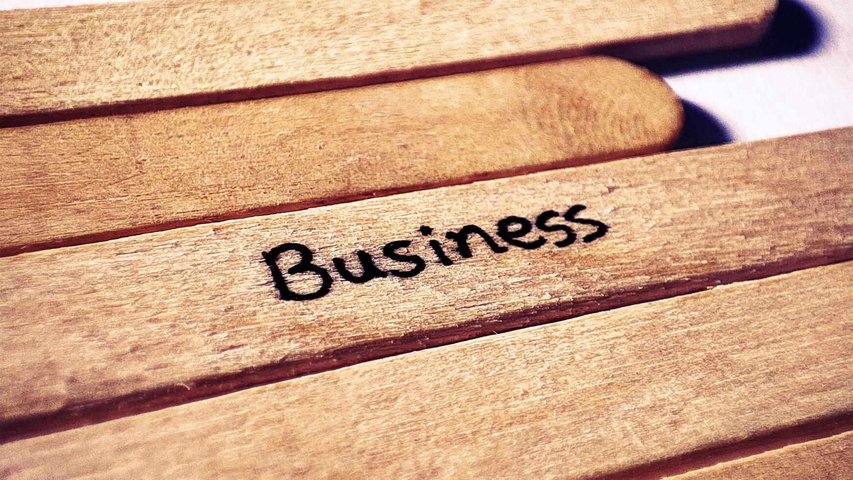 Business word written photo