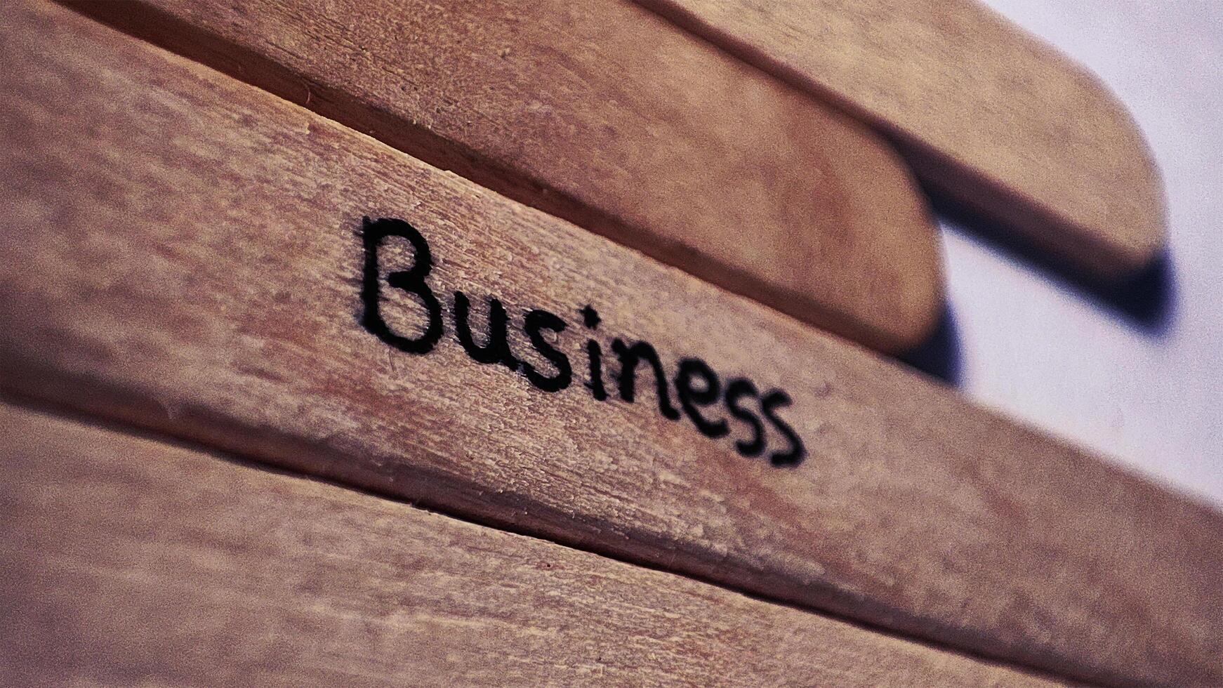 Business word written photo
