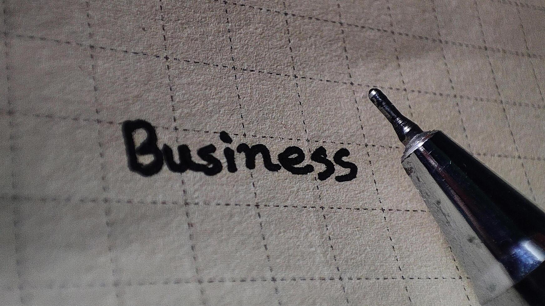 Business word written photo