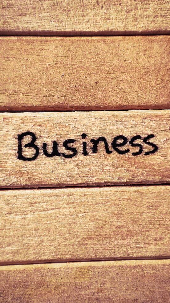 Business word written photo