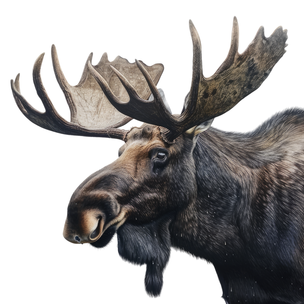 Moose face and horns png